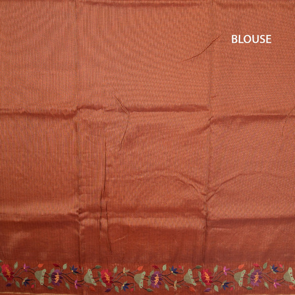 KSRTSR42382-3-Raw-Silk-Rust-Brown-Zari-Stripes-Saree-And-Thread-Border-blouse