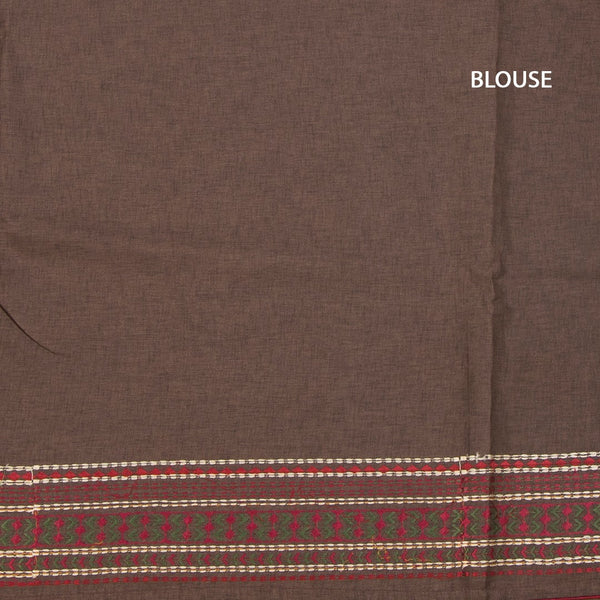 KSRTSR42389-3-Raw-Silk-Dark-Brown-Thread-Work-Saree-blouse