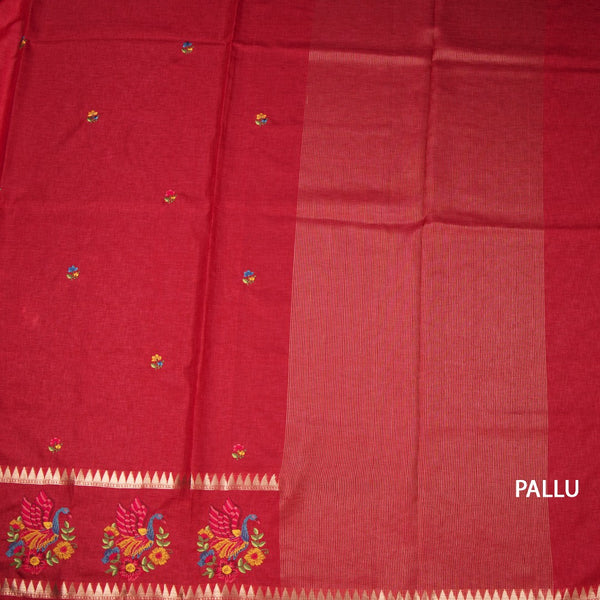 KSRTSR42459-2-Raw-Silk-Reddish-Pink-Thread-Work-Saree-pallu
