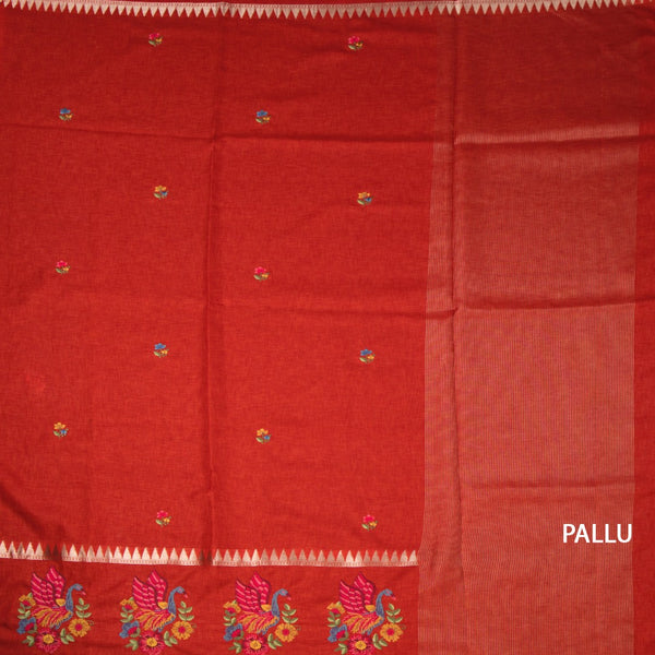 KSRTSR42463-2-Raw-Silk-Red-Thread-Work-Saree-02-pallu