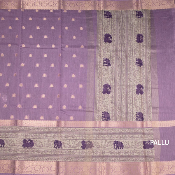KSRTSR42495-2-Linen-Lavender-Saree-With-Zari-Buttas-And-Zari-Border-pallu