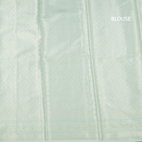 KSRTSR42497-3-Banaras-Mint-Green-Floral-Zari-Worked-Saree-blouse