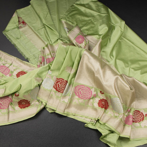 KSRTSR42500-Banaras-Light-Green-Floral-Zari-Worked-Saree-main