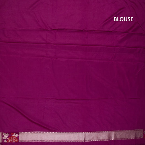 KSRTSR42503-3-Banaras-Magenta-Floral-Zari-Worked-Saree-blouse
