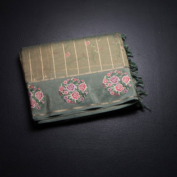 KSRTSR42515-1-Tissue-Gold-Zari-Stripes-Saree-And-Floral-Border-02-fold