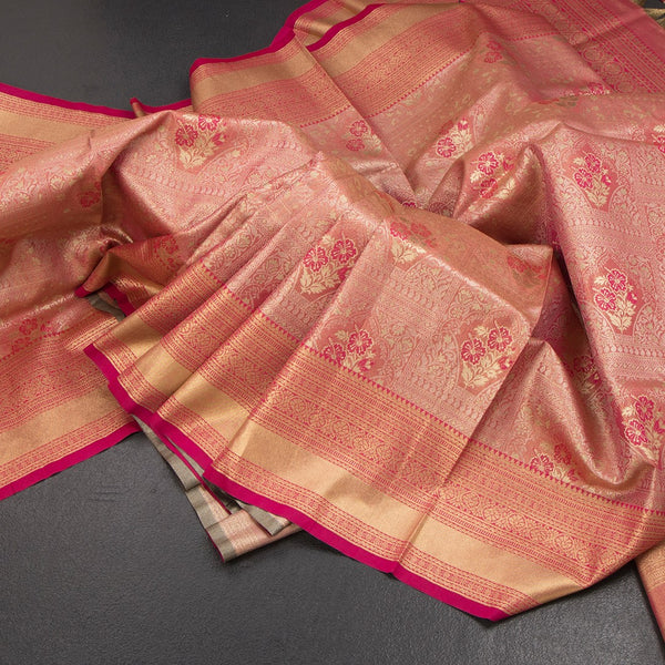KSRTSR42524-Banaras-Hot-Pink-Zari-Worked-Saree-main