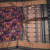 KSRTSR42531-4-Banaras-Navy-Blue-Ikkat-Pattern-Saree-02-crush