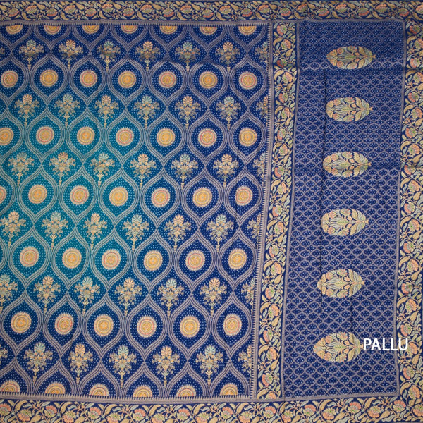 KSRTSR42539-2-Chiffon-Peacock-Blue-Printed-With-Embroidered-Saree-pallu