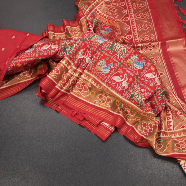 KSRTSR42541-Banaras-Red-Ikkat-Pattern-Saree-03-main