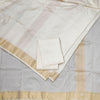 Cream Semi Silk 8 Mozham Dhoti With Angavastram and Matching Shirt Material