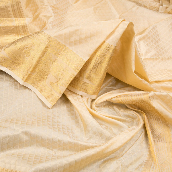 8 X 4 Sandal Semi Silk Dhoti - Kumaran Silks