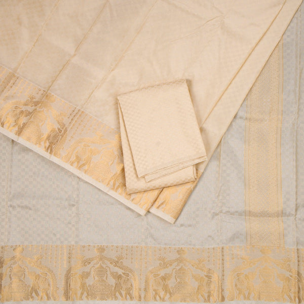 8 X 4 Sandal Semi Silk Dhoti And Matching Shirt Material