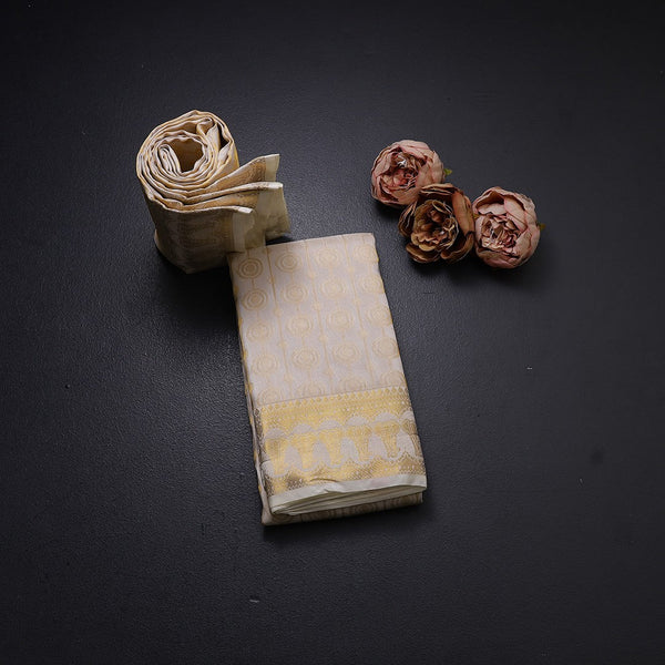 8 X 4 Cream Semi Silk Dhoti