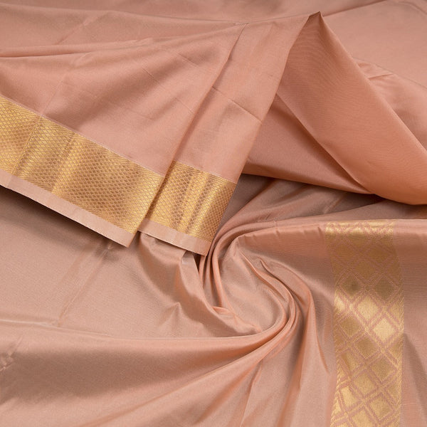 Copper Semi Silk 8 Mozham Dhoti With Matching Shirt Material 02 - Kumaran Silks