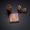 Copper Semi Silk 8 Mozham Dhoti With Matching Shirt Material 02