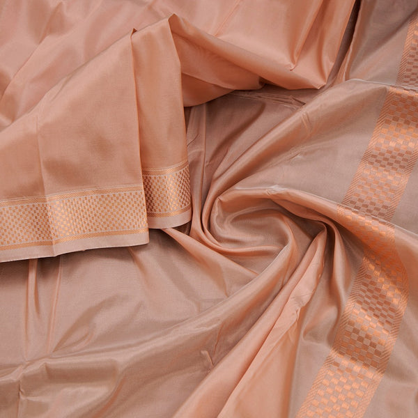 Copper Semi Silk 8 Mozham Dhoti With Matching Shirt Material 03