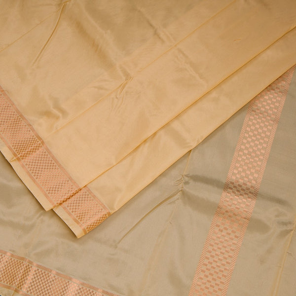 Sandal Semi Silk 8 Mozham Dhoti With Matching Shirt Material 11