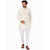 Semi Silk Cream Plain 3/4 Kurta
