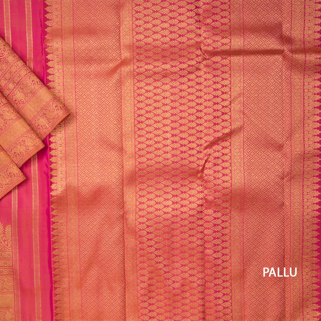 Shot Colour Handloom Silk Saree With Small Buttas On The Body