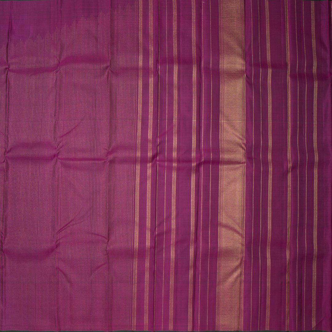 Dark Pink Plain Handloom Silk Saree
