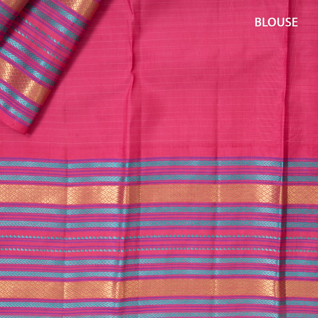 Cream Handloom Striped Silk Saree And Multi Designed Border