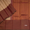 Cream Silk Saree With Maroon Border