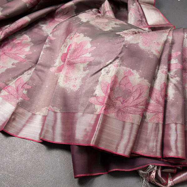 Celestial Lotus Tissue Silk Saree