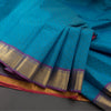Blue Pai Madi Kanchipuram Silk Saree With Traditional Bavanji Border