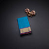Blue Pai Madi Kanchipuram Silk Saree With Traditional Bavanji Border
