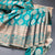 Teal Soft Silk Saree With Beautiful Temple Border