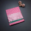 Pink Soft Silk Saree With Windmill Inspired Body Pattern And Kanchi Border