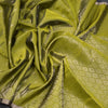 Olive Green Soft Silk Saree With Tiny Buttis On Body And Stylish Border