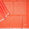 Orange Soft Silk Saree With Tiny Buttis On Body And Stylish Border
