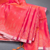 Shot Colour Pink Soft Silk Saree With Tiny Buttis On Body And Stylish Border