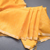 Mango Yellow Soft Silk Saree With Tiny Buttis On Body And Stylish Border