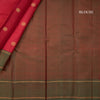 Chilly Red Silk Saree With Chakra Buttas And shot Colour Border