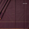 Dark Brown Micro Checked Silk Saree And Mango Zari Self Border