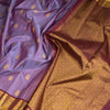 Shot Colour Silk Saree With Peacock And Chakra Buttas And Gold Zari Border