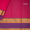 Kanchi Cotton Hot Pink Saree With Small Zari Buttas On The Body