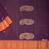 Kanchi Cotton Purple Saree With Small Zari Buttas On The Body