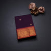 Kanchi Cotton Purple Saree With Small Zari Buttas On The Body
