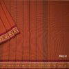 Chettinad Cotton Shot Colour Plain Saree With Zari Border Without Blouse