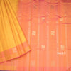 Mango Yellow Silk Saree With Zari Buttas And Stripes Border