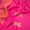 Shot Colour Silk Saree With Zari Buttas And Magenta Border