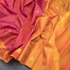 Shot Colour Silk Saree With Floral Buttas And Stripes Border