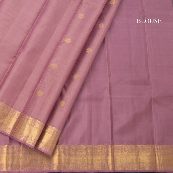 Onion Pink Vairaoosi Silk Saree With Peacock And Chakra Buttas And Zari Border