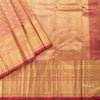 Maroon Tissue Silk Saree With Gold Zari Border
