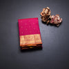 Pink Silk Saree With Small Zari Buttas and Yazhi Zari Border