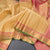 Sandal Checked Silk Saree With Chakra And Mango Buttas And Zari Border