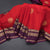 Red Silk Saree With Chakra Buttas On The Body And Purple Zari Border